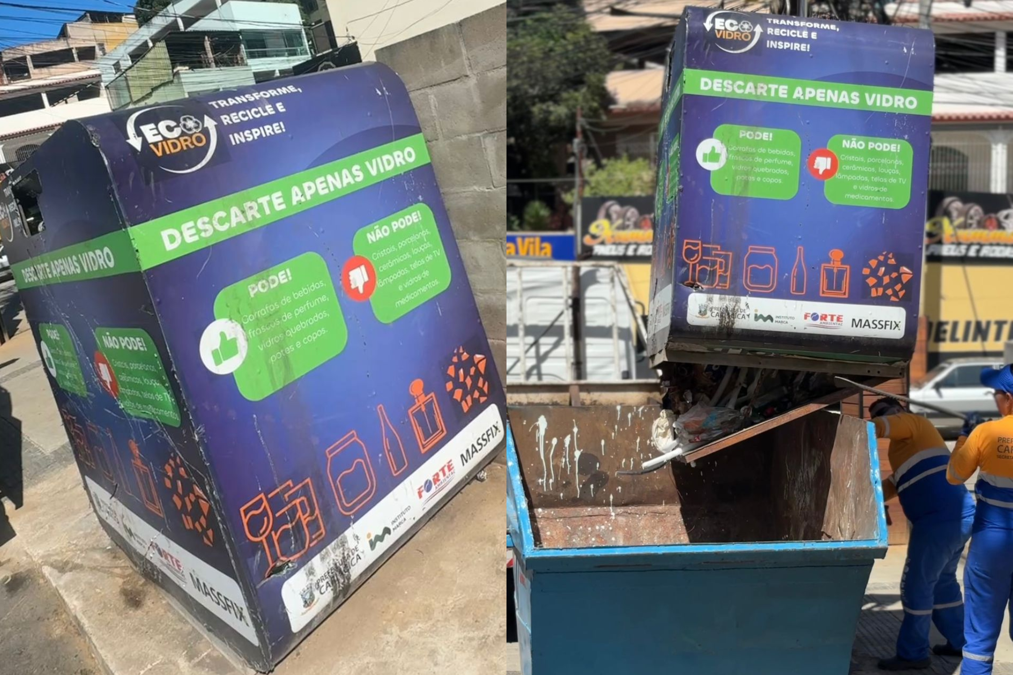 Secretaria de Serviços recolhe mais de 12 toneladas de vidros em quatro meses